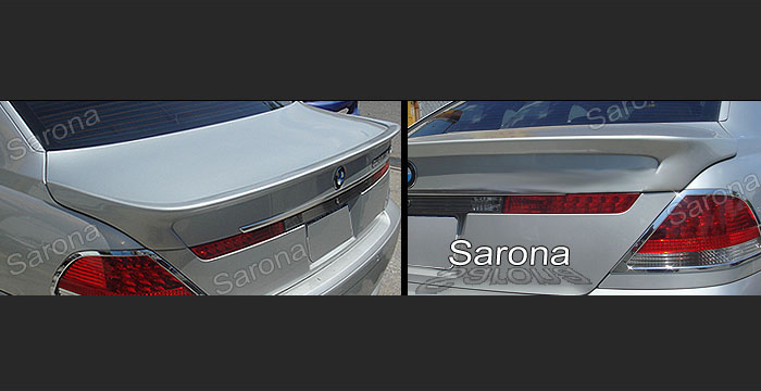 Custom BMW 7 Series Trunk Wing  Sedan (2002 - 2005) - $425.00 (Manufacturer Sarona, Part #BM-028-TW)